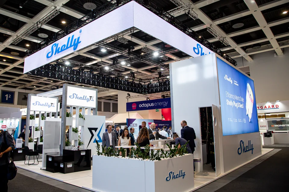 Shelly double-sided LED wall and suspended LED banner at IFA Berlin 2024